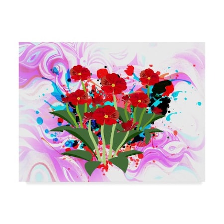 Ata Alishahi 'Red Flowers' Canvas Art,24x32